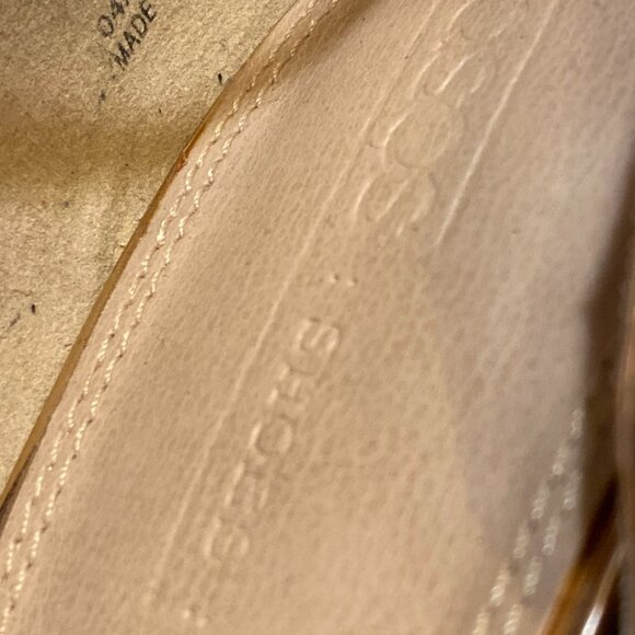 Size 9 Like A New Penny! Metallic Rose Copper Strappy Heels - Picture 12 of 16